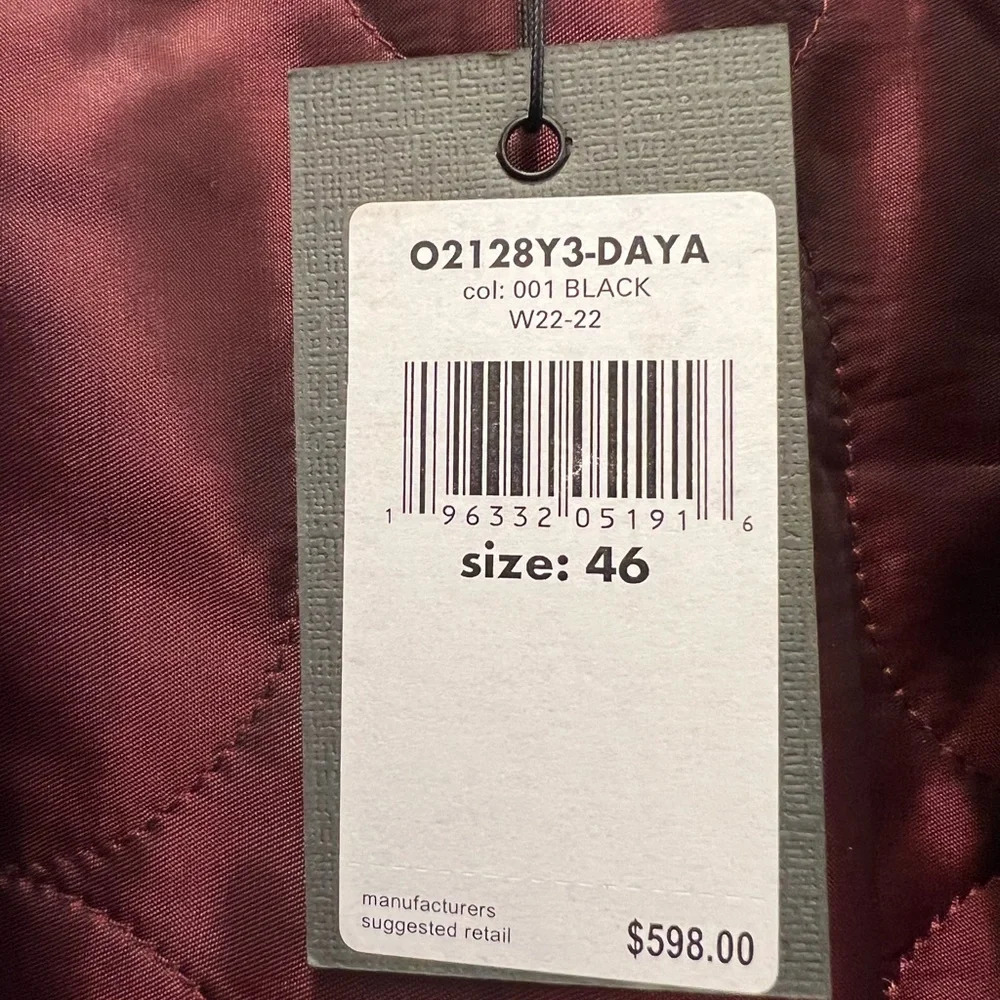 John Varvatos Black Bomber Jacket. NWT. - Picture 5 of 5